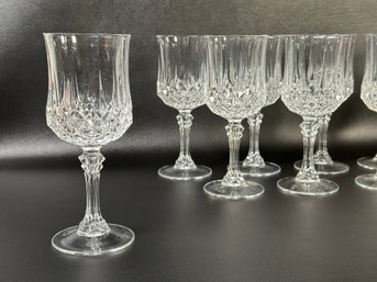 A Set Of Eight Cut Glass Goblets