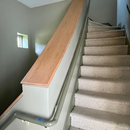 A Contemporary Steel Stair Rail - 6 Sections - 2nd Floor To Basement - R1