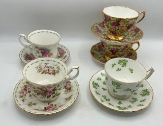 Vintage Teacup Collection ~ 5 Teacups ~ 2 Royal Albert Old Country Roses Chintz & More ~