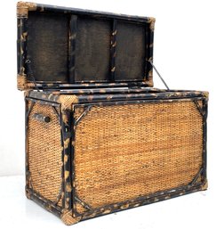 A Vintage Rattan Trunk