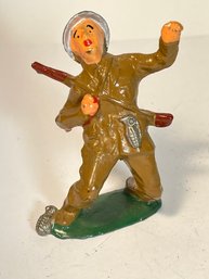 Lead, Iron Or Plastic Soldier # 129 RARE Dying Soldier