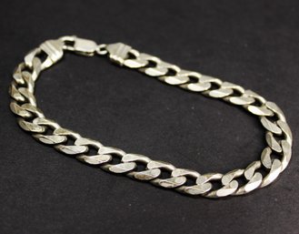 HEACY STERLING SILVER CURB LINK BRACELET 8 3/4' LONG