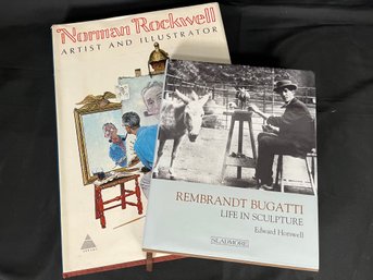 For The Artists!  2 Pc Coffee Table Books - Norman Rockwell, Rembrandt With Signed Introduction Page