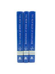 Vintage Trio Of New Book Of Knowledge Encyclopedias By Grolier