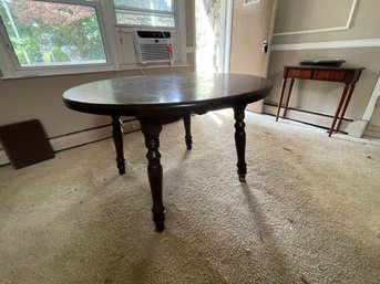 Rounded Wooden Table