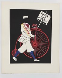 Robert Indiana Lithograph Votes For Women 1977. Votes For Women, Lithograph, Robert Indiana