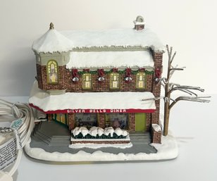 Hawthorne Village Norman Rockwells Christmas Village Collection Silver Bells Diner