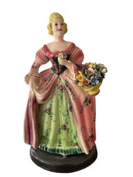 Antique Porcelain Figurine Of Woman Numbered 331of 603 Made In Italy