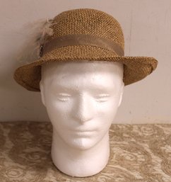 Vintage Tan Straw Women Hat