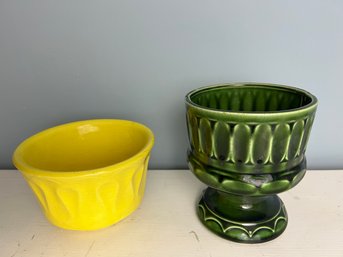 Pair Of Floraline Pottery Planters