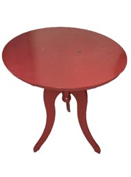 Red Painted Accent Table