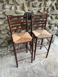 Ladder Back Bar Stools Set Of 2