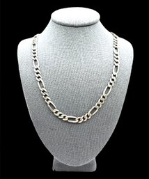 Vintage Italian Sterling Silver Large Chain Linked Necklace