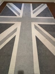 UK Flag Grey Ruggable Washable Area Rug