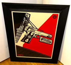 Signed SHEPARD FAIREY '2ND AMMENDMENT SOLUTIONS' SILKSCREEN-world Famous Artist- NO SHIPPING