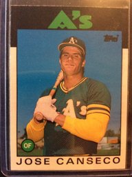 1986 Topps Traded Jose Canseco Rookie Card - K