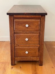 Vintage Three Drawer Nightstand