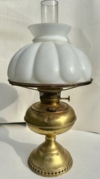 Rayo Electrified Brass Hurricane Lamp