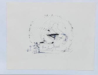Pour Leon Amiel By: Salvador Dali Signature In The Plate, Printed On Arches Rag Paper