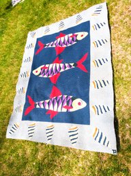 Hand Made Fish Theme Rug