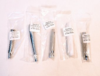 5 Razorock Razor Handles Original Packaging Barber Pole (2 Of 2)