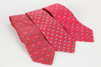 Lot Three Hermes Ties