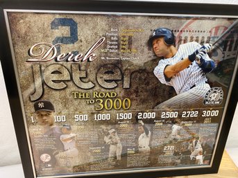 A Derek Jeter The Road To 3000 Framed Poster By Steiner Sport Memorabilia