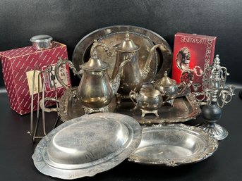 A Large Assortment Of Vintage Silverplate