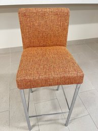 Coalesse Switch Bar Height Orange Wax Upholstered Stool-Lot 1