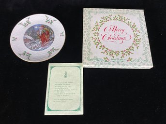 Royal Doulton  Christmas Collectors Plate 1980