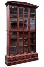 A Tall And Elegant 19th Century English Mahogany Bookcase - Original Glass