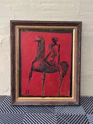 Lithograph On Board - Marino Marini 'Le Cavalier' - Reads Like A Painting