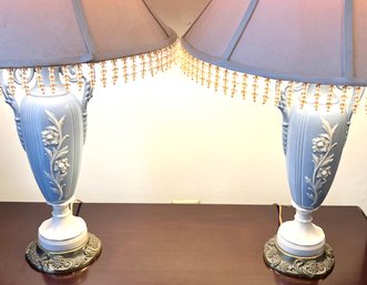 Elegant Pair Of Ceramic Lamps