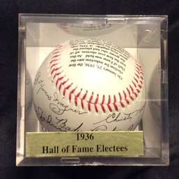 Baseball With Facsimile Signatures From The 1936 Hall Of Fame Inductions - See Photos - K
