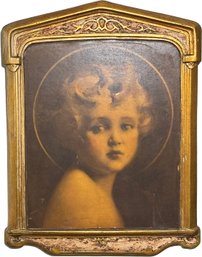 A Vintage Print In Gilt Wood Frame