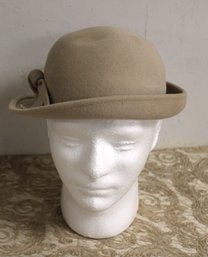 Adolfo 2 New York Paris Beige Women Hat.