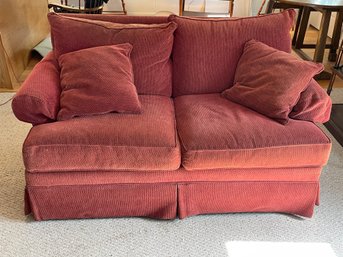 Red Upholstered Loveseat