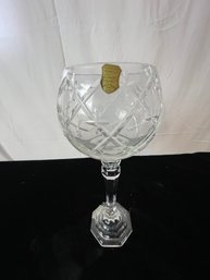Hand Cut Crystal Wine Goblet