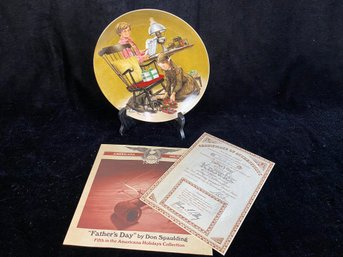 Edwin M Knowles Don Spaulding Fathers Day Plate 1982