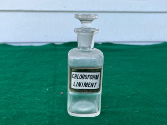 Chloroform Liniment Antique Apothecary Jar