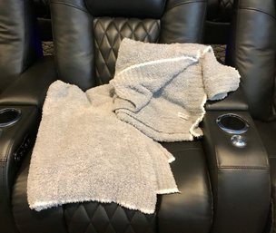 Pair Of BAREFOOT DREAMS Throw Blankets In Gray And White