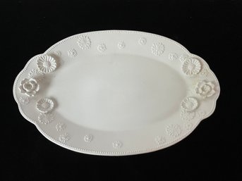 Italian Oval Platter With Flowers