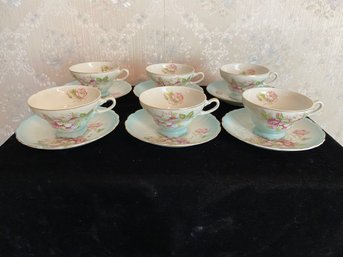 Set Of 6 Teacups And Dishes