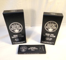 Viking Shaving Revolution Double Edge Safety Razors New In Box With Blades