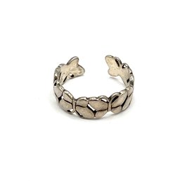 Vintage Sterling Silver Butterfly Cuff Ring, Size 5