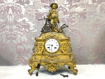 A 19th Century French Bronze Mantle Clock