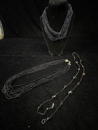 Black Beaded Necklaces