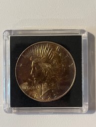 1922 Silver Peace Dollar With Nice Toning