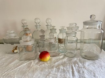 Collection Of Glass Containers And Canisters.