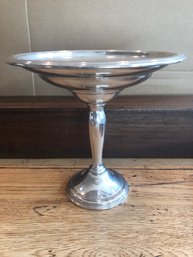 6 1/4' Tall Footed Compote - Internaional Sterling Weigthed Reinforced